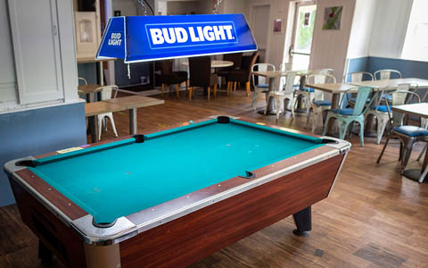 Interior, pool table